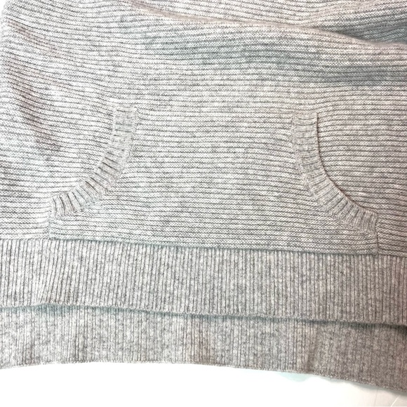 Athleta 100% Cashmere Knit Hoodie Sweater Heather Gray Size X-Small - Picture 6 of 12